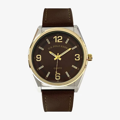 U.S. Polo Assn. Mens Brown Strap Watch Usc50778jc