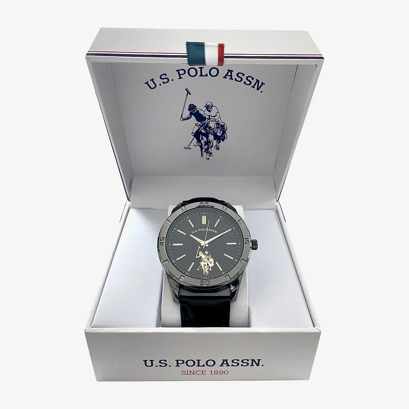 U.S. Polo Assn. Mens Black Strap Watch Usc50779jc