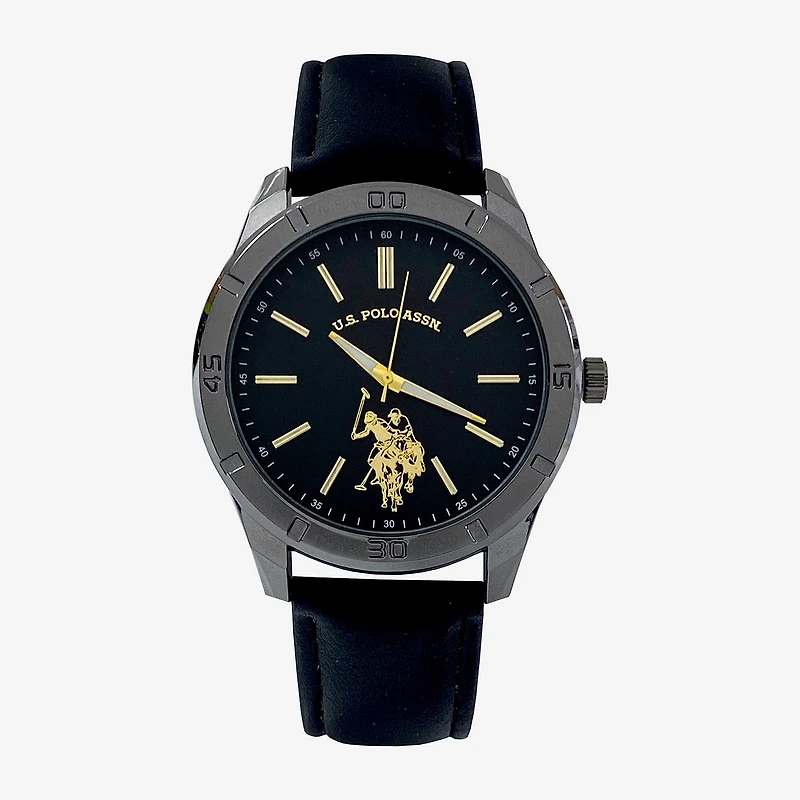 U.S. Polo Assn. Mens Black Strap Watch Usc50779jc