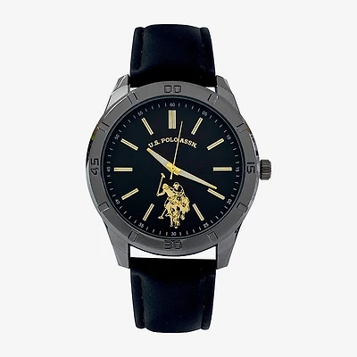 U.S. Polo Assn. Mens Black Strap Watch Usc50779jc