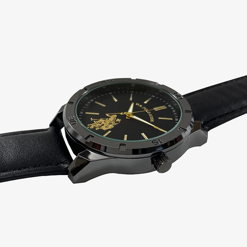 U.S. Polo Assn. Mens Black Strap Watch Usc50779jc