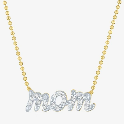 Diamond Addiction (G-H / Si2-I1) Womens 1/ CT. T.W. Lab Grown White Diamond 14K Gold Over Silver 18 Inch Pendant Necklace