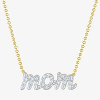 Diamond Addiction (G-H / Si2-I1) Womens 1/ CT. T.W. Lab Grown White Diamond 14K Gold Over Silver 18 Inch Pendant Necklace