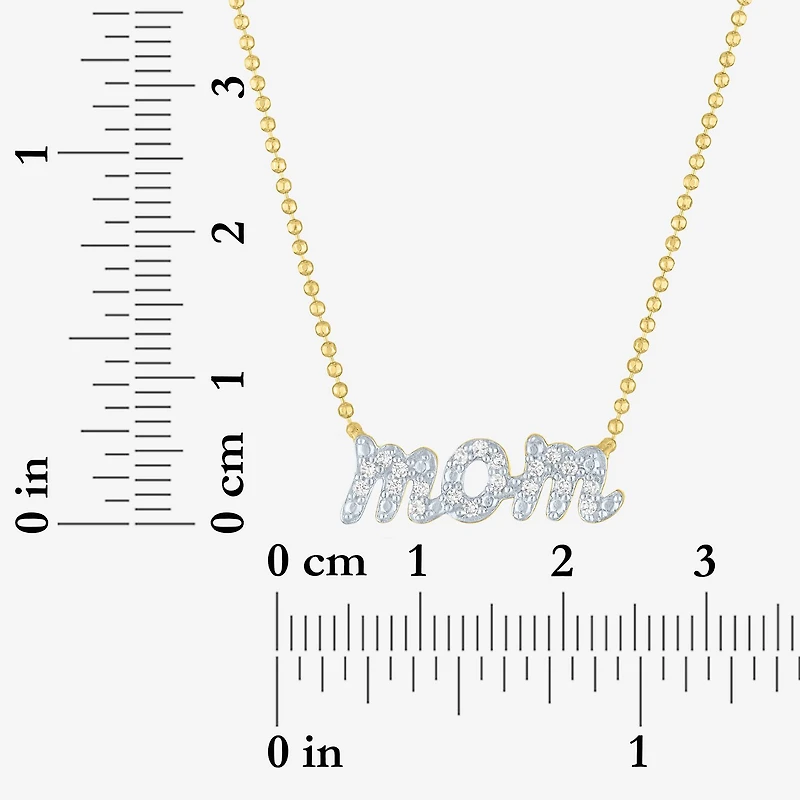 Diamond Addiction (G-H / Si2-I1) Womens 1/ CT. T.W. Lab Grown White Diamond 14K Gold Over Silver 18 Inch Pendant Necklace
