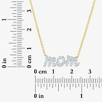 Diamond Addiction (G-H / Si2-I1) Womens 1/ CT. T.W. Lab Grown White Diamond 14K Gold Over Silver 18 Inch Pendant Necklace