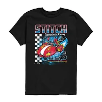 Disney Collection Little & Big Kid Boys Crew Neck Short Sleeve Regular Fit Lilo Stitch Graphic T-Shirt