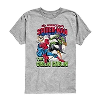 Disney Collection Little & Big Kid Boys Crew Neck Short Sleeve Regular Fit Marvel Spiderman Graphic T-Shirt