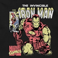 Disney Collection Little & Big Kid Boys Crew Neck Short Sleeve Regular Fit Iron Man Marvel Graphic T-Shirt