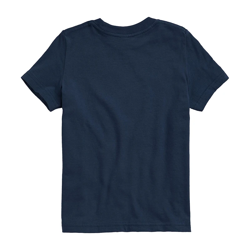 Disney Collection Toddler Boys Crew Neck Short Sleeve Regular Fit Lilo & Stitch Graphic T-Shirt