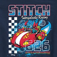 Disney Collection Toddler Boys Crew Neck Short Sleeve Regular Fit Lilo & Stitch Graphic T-Shirt