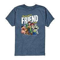 Disney Collection Toddler Boys Crew Neck Short Sleeve Regular Fit Buzz Lightyear Jessie Rex Graphic T-Shirt