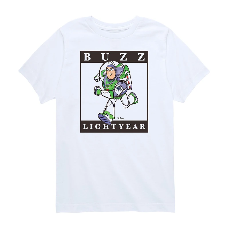 Disney Collection Toddler Boys Crew Neck Short Sleeve Regular Fit Buzz Lightyear Toy Story Graphic T-Shirt