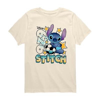 Disney Collection Toddler Boys Crew Neck Short Sleeve Regular Fit Lilo & Stitch Graphic T-Shirt