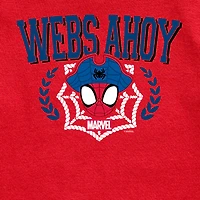 Disney Collection Toddler Boys Crew Neck Short Sleeve Regular Fit Marvel Spiderman Graphic T-Shirt