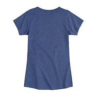 Disney Collection Little & Big Kid Girls Crew Neck Short Sleeve Regular Fit Avengers Marvel Graphic T-Shirt