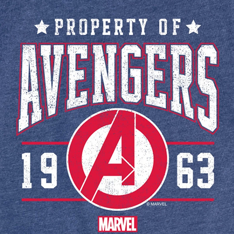 Disney Collection Little & Big Kid Girls Crew Neck Short Sleeve Regular Fit Avengers Marvel Graphic T-Shirt