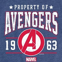Disney Collection Little & Big Kid Girls Crew Neck Short Sleeve Regular Fit Avengers Marvel Graphic T-Shirt