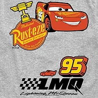 Disney Collection Toddler Boys Crew Neck Short Sleeve Regular Fit Cars Graphic T-Shirt