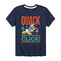 Disney Collection Toddler Boys Crew Neck Short Sleeve Regular Fit Donald Duck Graphic T-Shirt