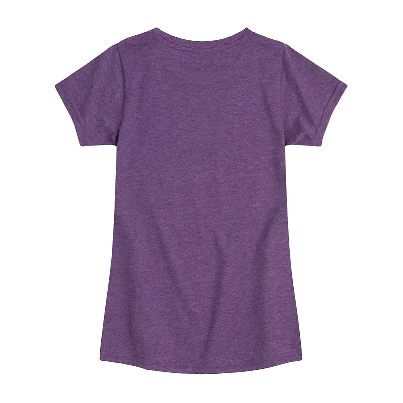 Disney Collection Little & Big Kid Girls Crew Neck Short Sleeve Regular Fit Ariel The Mermaid Graphic T-Shirt