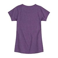 Disney Collection Little & Big Kid Girls Crew Neck Short Sleeve Regular Fit Ariel The Mermaid Graphic T-Shirt
