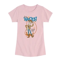 Disney Collection Little & Big Kid Girls Crew Neck Short Sleeve Regular Fit Woody Toy Story Graphic T-Shirt