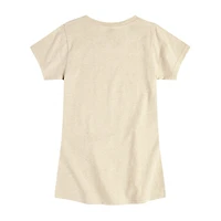 Disney Collection Little & Big Kid Girls Crew Neck Short Sleeve Regular Fit Alice Wonderland Graphic T-Shirt