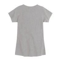 Disney Collection Toddler Girls Crew Neck Short Sleeve Regular Fit Lilo & Stitch Graphic T-Shirt