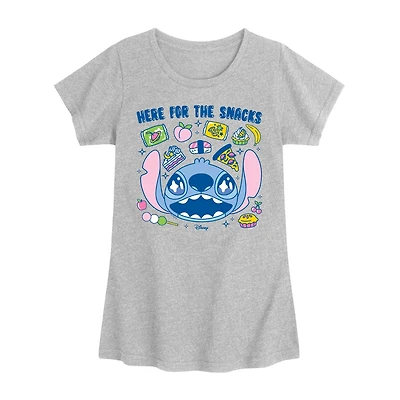 Disney Collection Toddler Girls Crew Neck Short Sleeve Regular Fit Lilo & Stitch Graphic T-Shirt