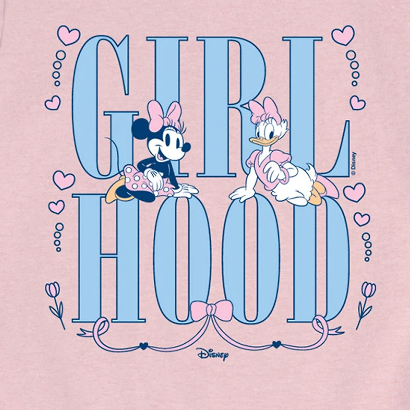 Disney Collection Toddler Girls Crew Neck Short Sleeve Regular Fit Daisy Duck Minnie Mouse Graphic T-Shirt