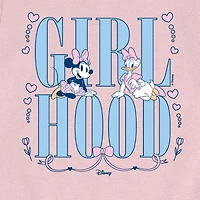 Disney Collection Toddler Girls Crew Neck Short Sleeve Regular Fit Daisy Duck Minnie Mouse Graphic T-Shirt