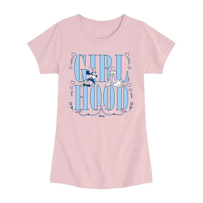 Disney Collection Toddler Girls Crew Neck Short Sleeve Regular Fit Daisy Duck Minnie Mouse Graphic T-Shirt