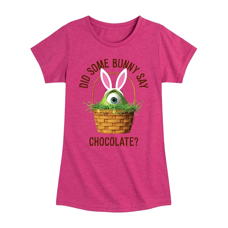Disney Collection Little & Big Kid Girls Crew Neck Short Sleeve Regular Fit Monsters University Graphic T-Shirt