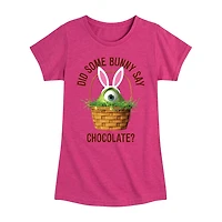 Disney Collection Little & Big Kid Girls Crew Neck Short Sleeve Regular Fit Monsters University Graphic T-Shirt
