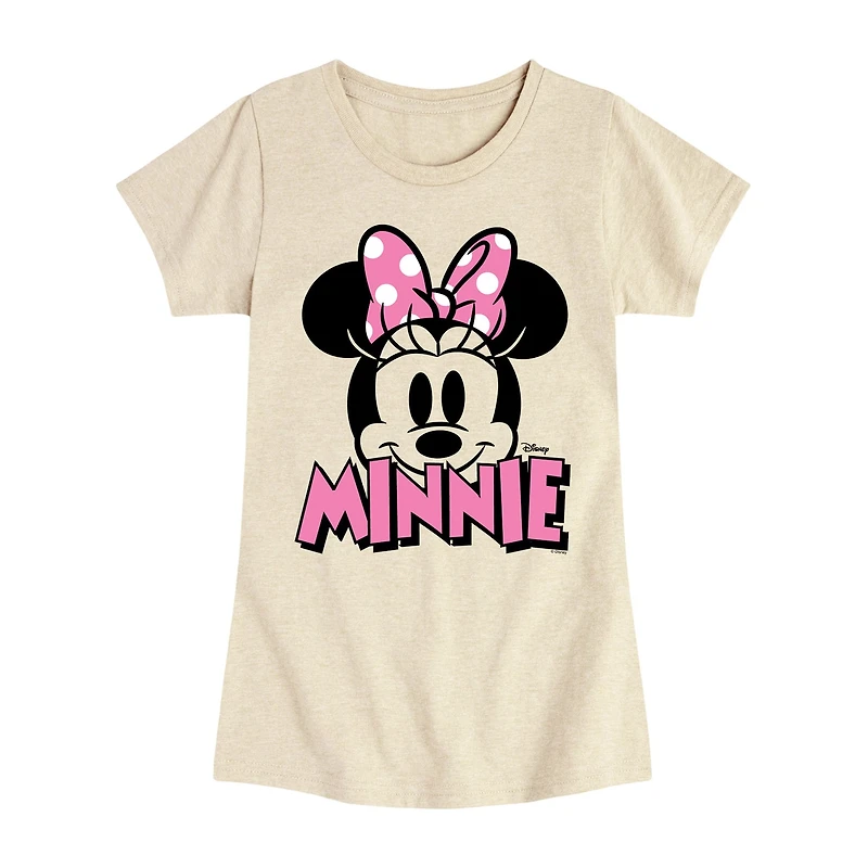Disney Collection Toddler Girls Crew Neck Short Sleeve Regular Fit Minnie Mouse Graphic T-Shirt