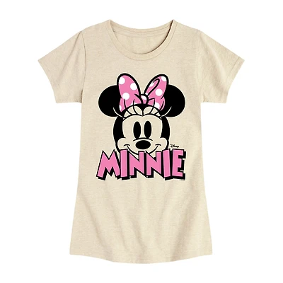 Disney Collection Toddler Girls Crew Neck Short Sleeve Regular Fit Minnie Mouse Graphic T-Shirt
