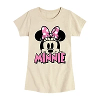 Disney Collection Toddler Girls Crew Neck Short Sleeve Regular Fit Minnie Mouse Graphic T-Shirt
