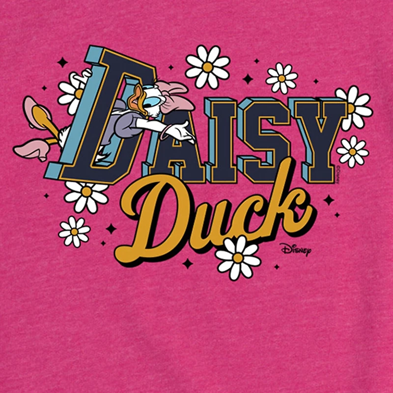 Disney Collection Toddler Girls Crew Neck Short Sleeve Regular Fit Daisy Duck Graphic T-Shirt