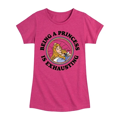Disney Collection Toddler Girls Crew Neck Short Sleeve Regular Fit Cinderella Princess Graphic T-Shirt