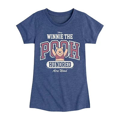 Disney Collection Toddler Girls Crew Neck Short Sleeve Regular Fit Winnie The Pooh Graphic T-Shirt