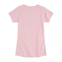 Disney Collection Little & Big Kid Girls Crew Neck Short Sleeve Regular Fit Daisy Duck Graphic T-Shirt