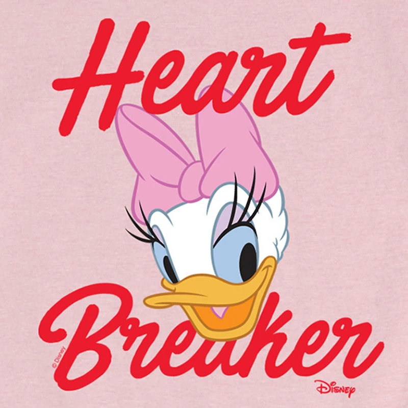 Disney Collection Little & Big Kid Girls Crew Neck Short Sleeve Regular Fit Daisy Duck Graphic T-Shirt