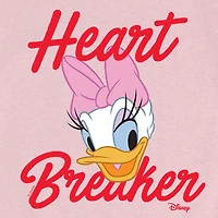 Disney Collection Little & Big Kid Girls Crew Neck Short Sleeve Regular Fit Daisy Duck Graphic T-Shirt