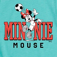 Disney Collection Toddler Girls Crew Neck Short Sleeve Regular Fit Minnie Mouse Graphic T-Shirt