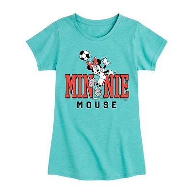 Disney Collection Toddler Girls Crew Neck Short Sleeve Regular Fit Minnie Mouse Graphic T-Shirt