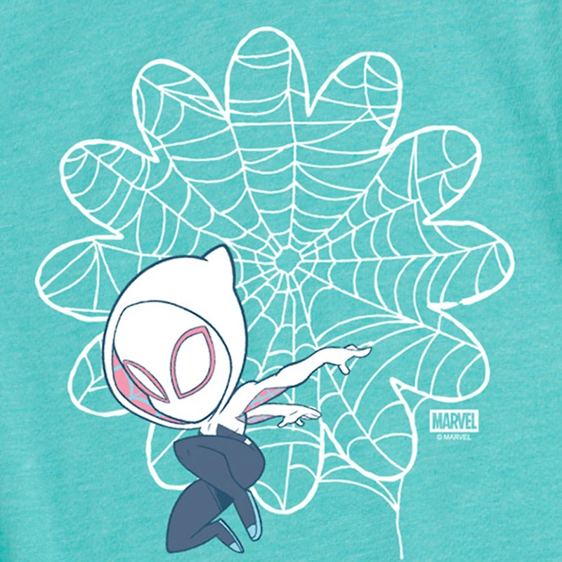 Disney Collection Toddler Girls Crew Neck Short Sleeve Regular Fit Marvel Spiderman Graphic T-Shirt