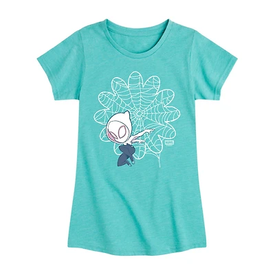 Disney Collection Toddler Girls Crew Neck Short Sleeve Regular Fit Marvel Spiderman Graphic T-Shirt