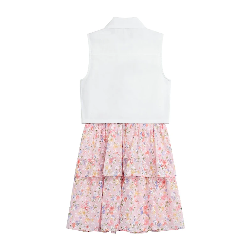 by&by girl Little & Big Kid Girls Floral 2-pc. Dress Set
