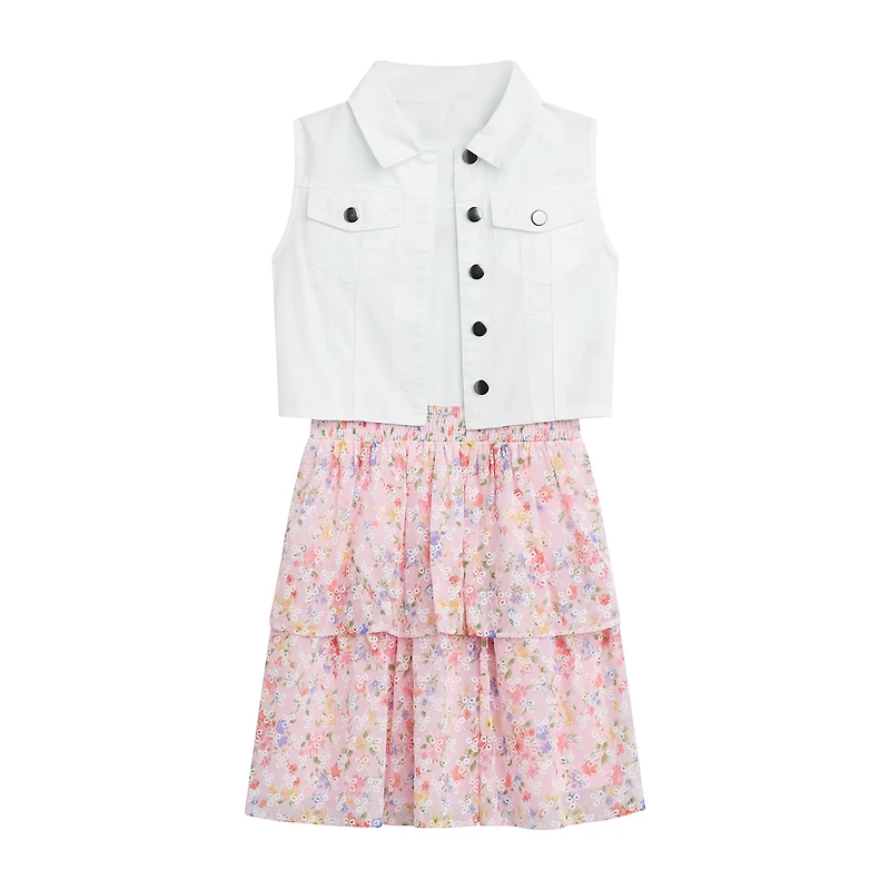 by&by girl Little & Big Kid Girls Floral 2-pc. Dress Set