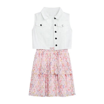by&by girl Little & Big Kid Girls Floral 2-pc. Dress Set